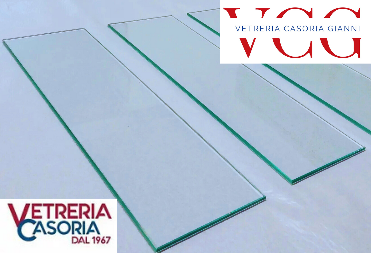Mensola in vetro 1pz 18,5 cm x 68,4 cm spessore 6mm filo lucido, spedizione gratuita.