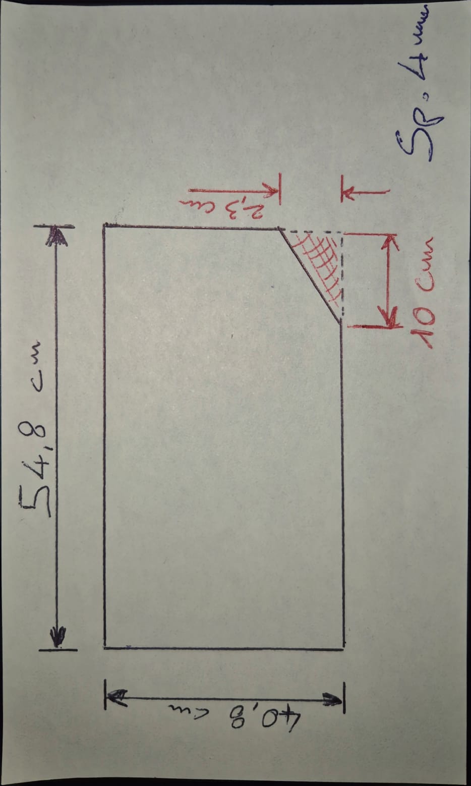 Vetro ceramico sagoma come da foto 40,8 cm x 54,8 cm spessore 4mm spedizione inclusa