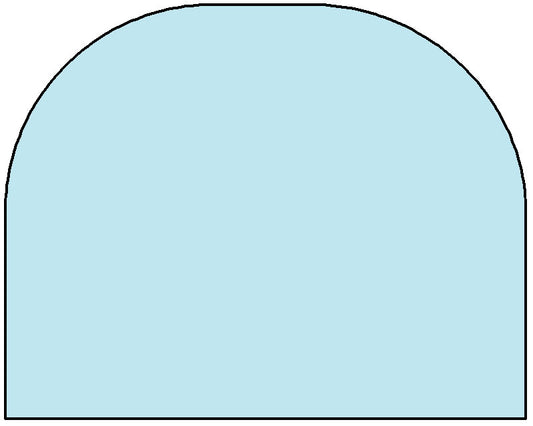 Vetro x Stufa a legna Jotul F 500 / Dim. 475 x 300/200 x 4 mm / più 2 metri liniari di guarnizione tonda da 10mm